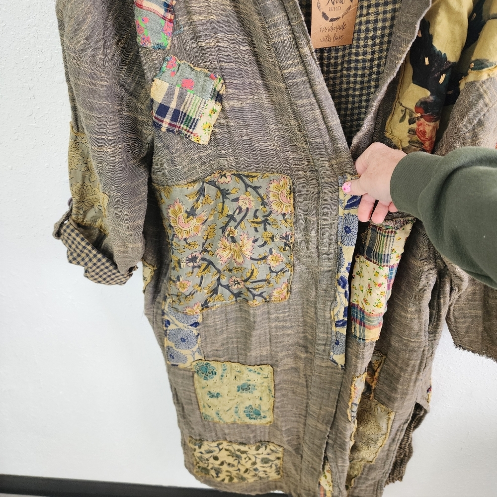 A Rare Bird NWT Flyaway Duster Patchwork One Size… - image 8